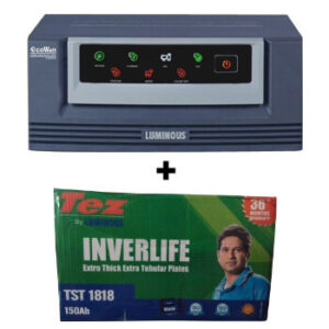 Luminous Eco Watt 850 Home UPS and Luminous TEZ TST 1818