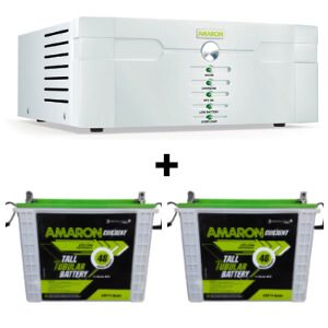 Amaron 1400 Sine Wave UPS and 2 pcs Amaron AAM-CR-CRTT150
