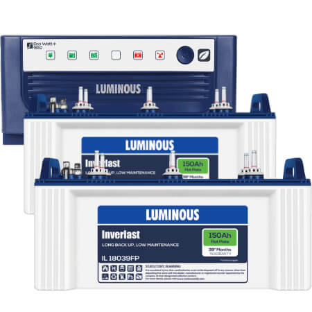 Luminous Luminous Eco Watt 1650 Home UPS and 2 pcs Luminous IL 18039FP